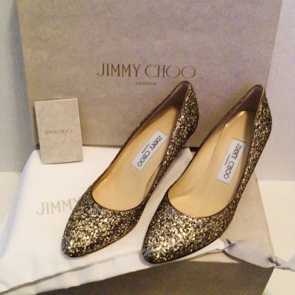 NEW Jimmy Choo Irena Pump Antique Gold New In Box 6.5 Heel 36.5 EU NWT - Picture 7 of 9